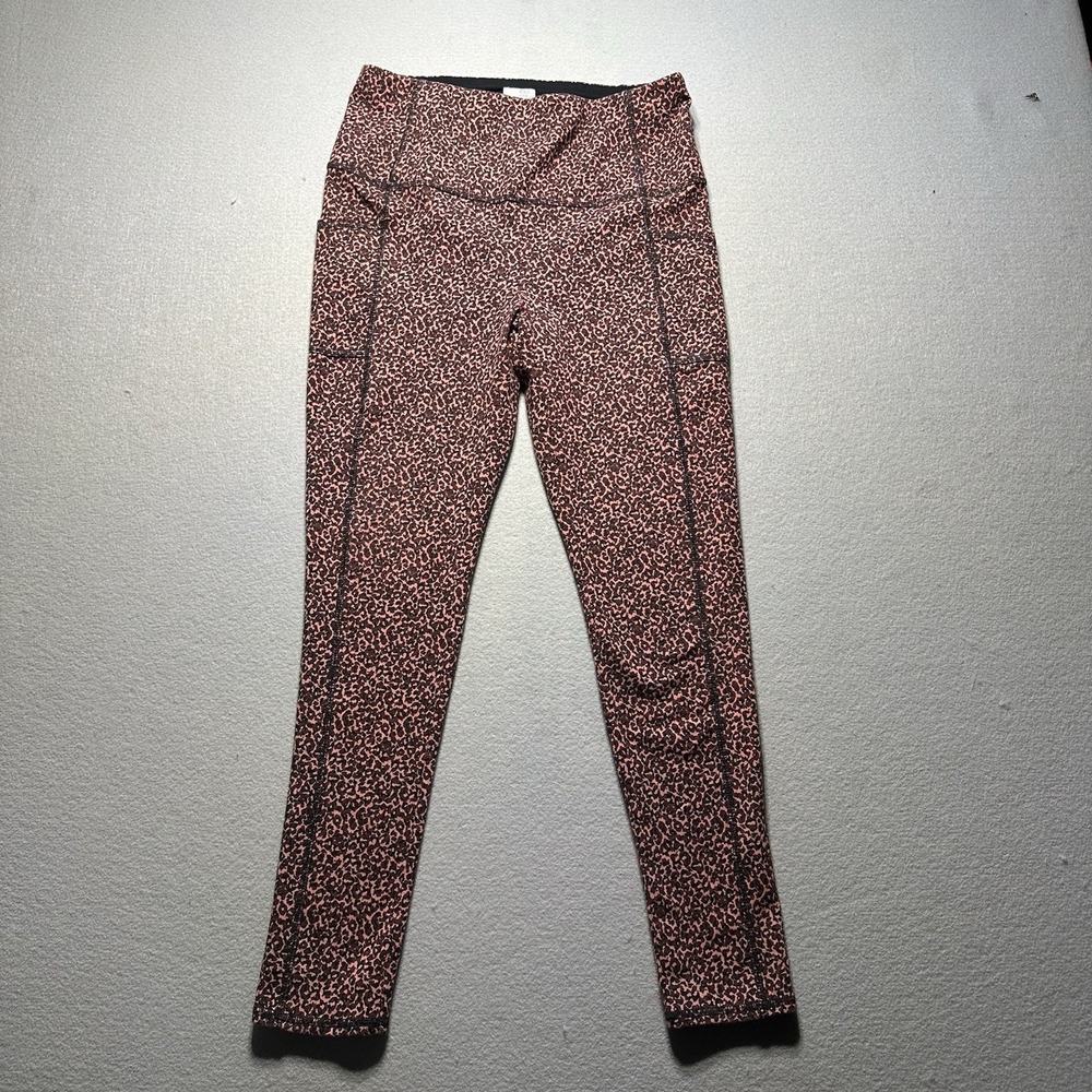 Chico's Zenergy So Slimming Pocket Leggings Pink Animal Print Size 8 (1R)